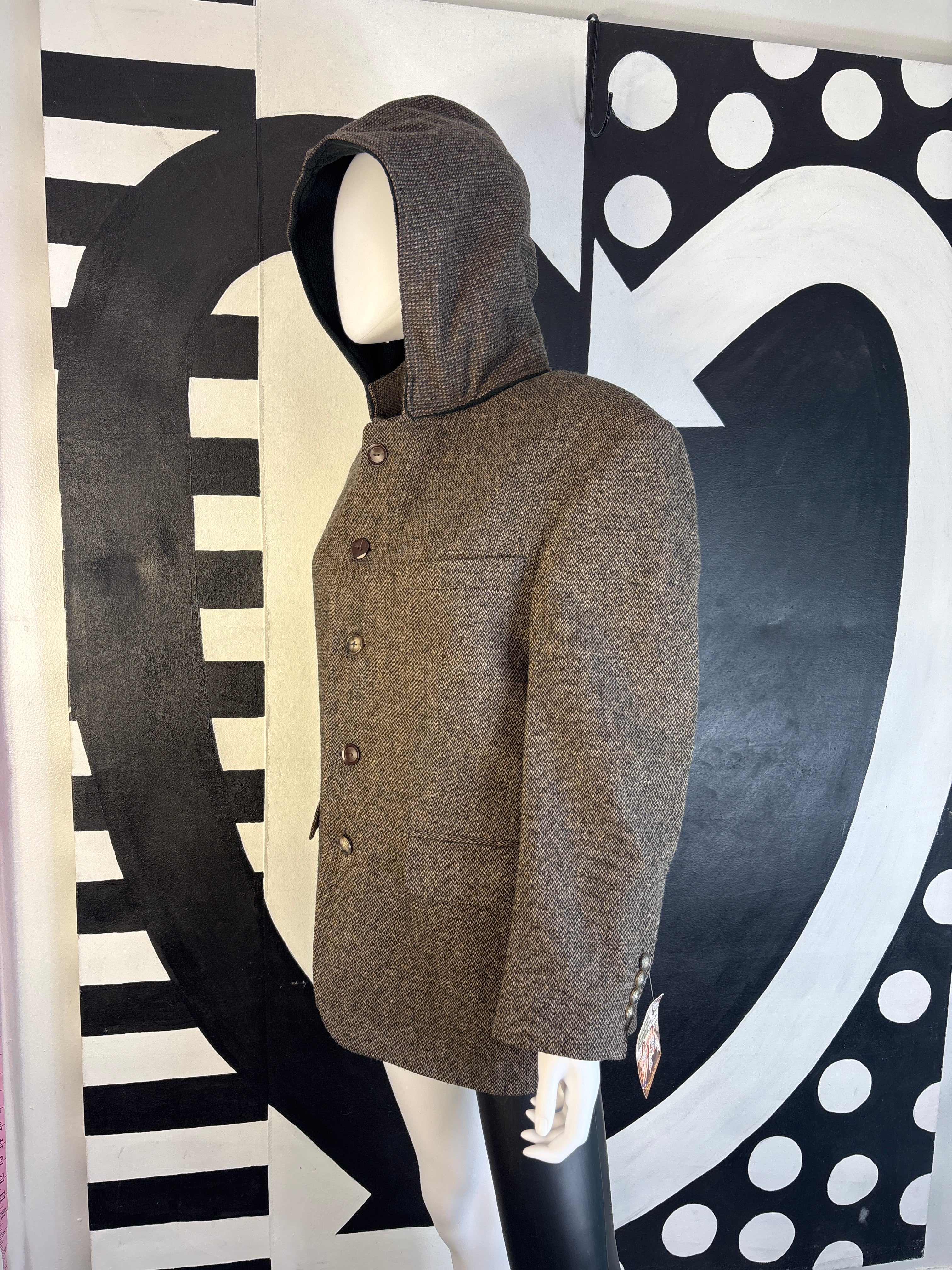 Men’s Land’s End up cycled Hoodie Sportscoat size 38 Short