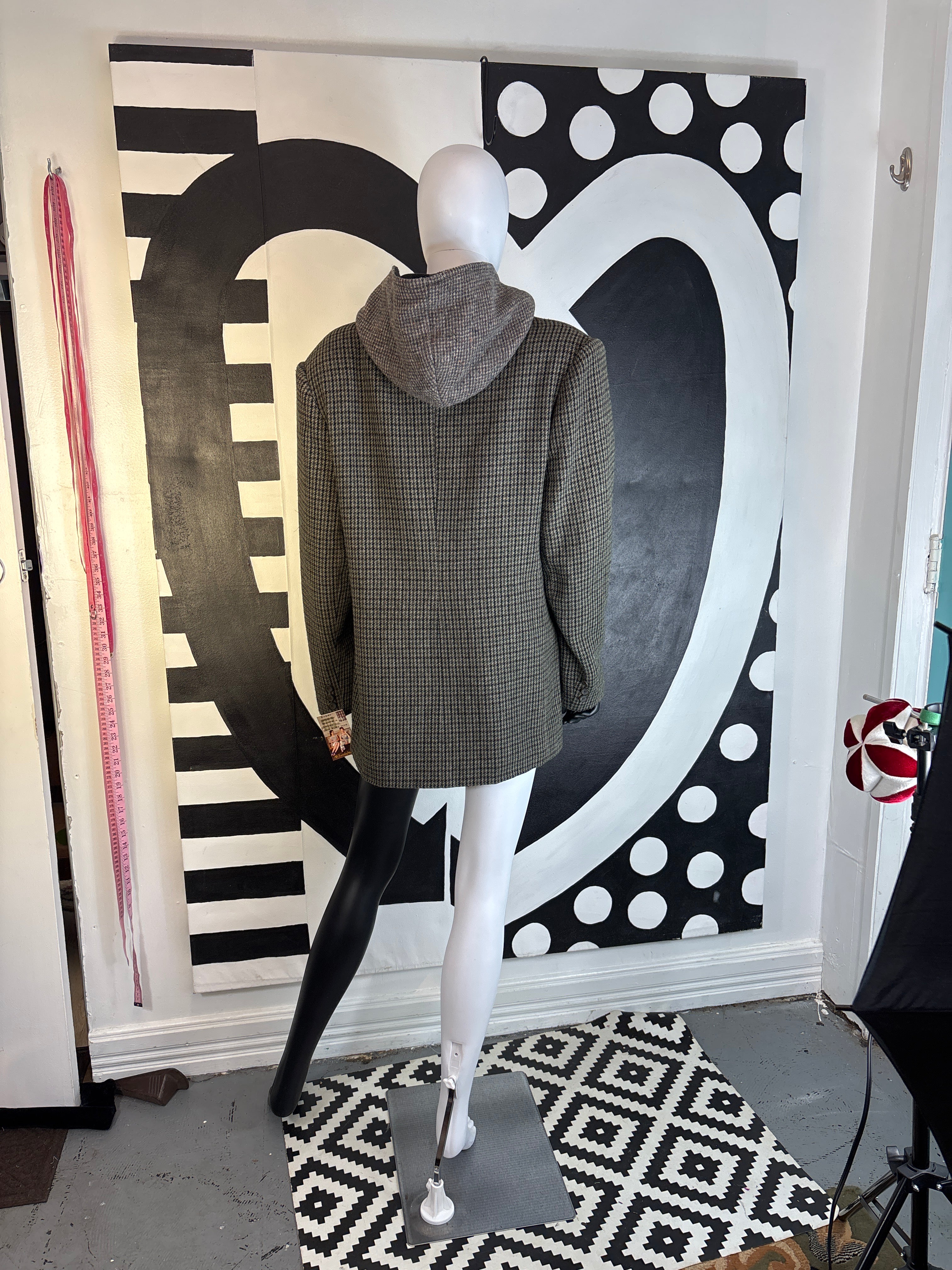 Up cycled Wool Hoodie Sportscoat
