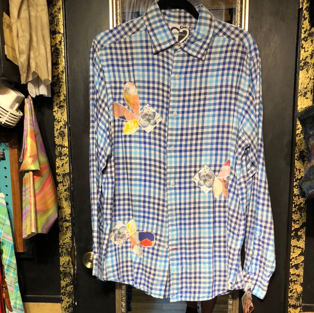 Menswear Up cycled Button Up