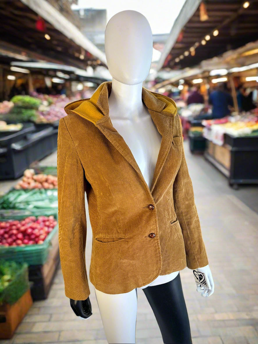 Vintage Cordoroy Hoodie Jacket