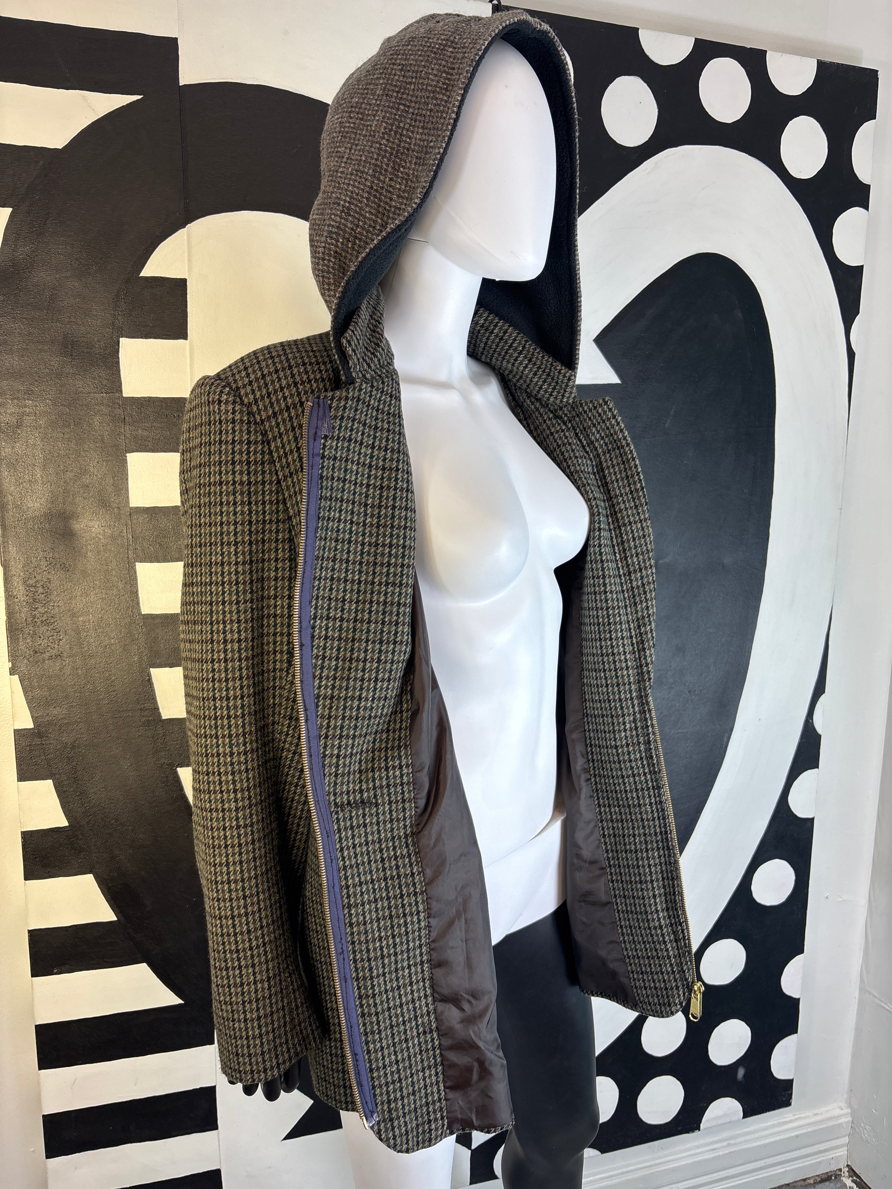 Up cycled Wool Hoodie Sportscoat