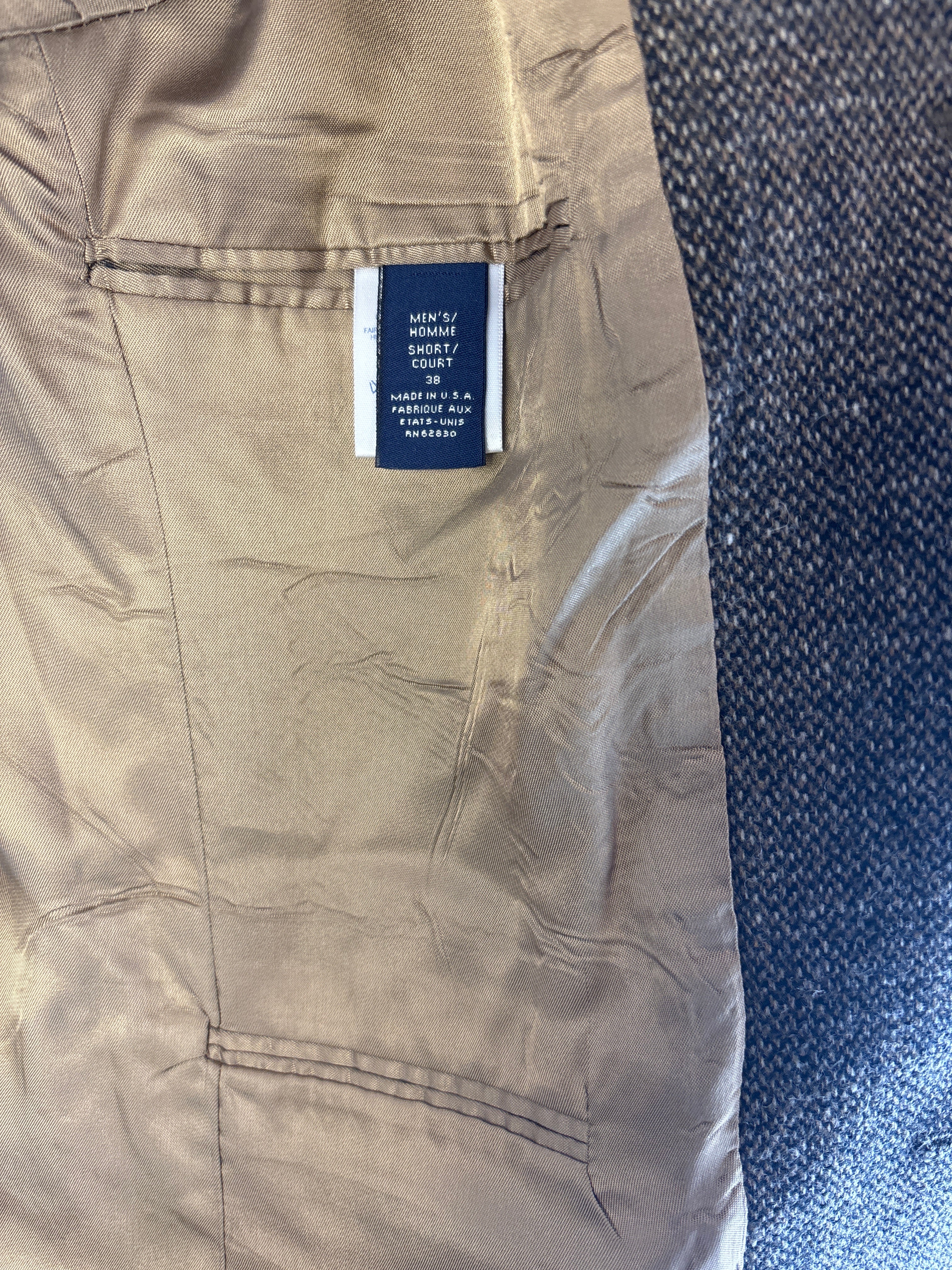 Men’s Land’s End up cycled Hoodie Sportscoat size 38 Short