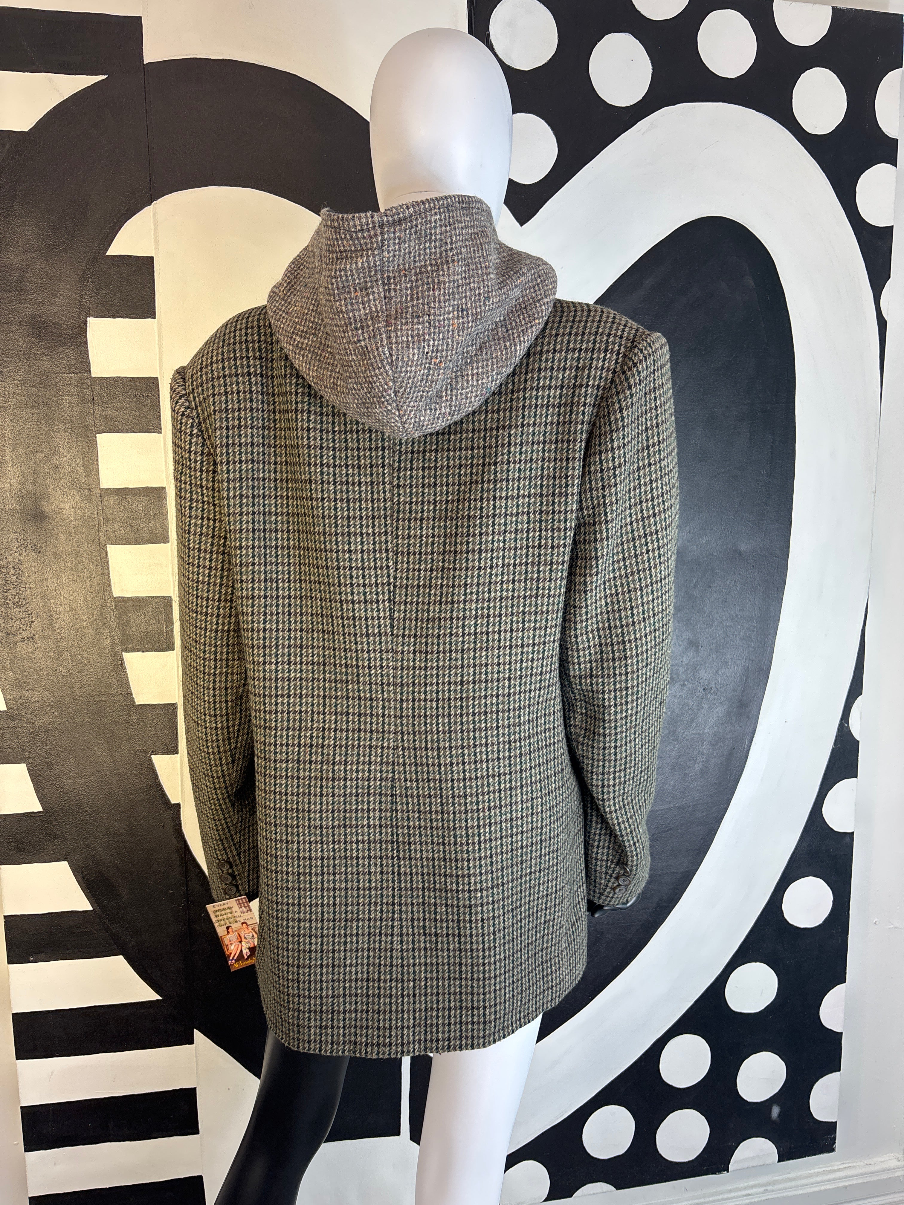 Up cycled Wool Hoodie Sportscoat