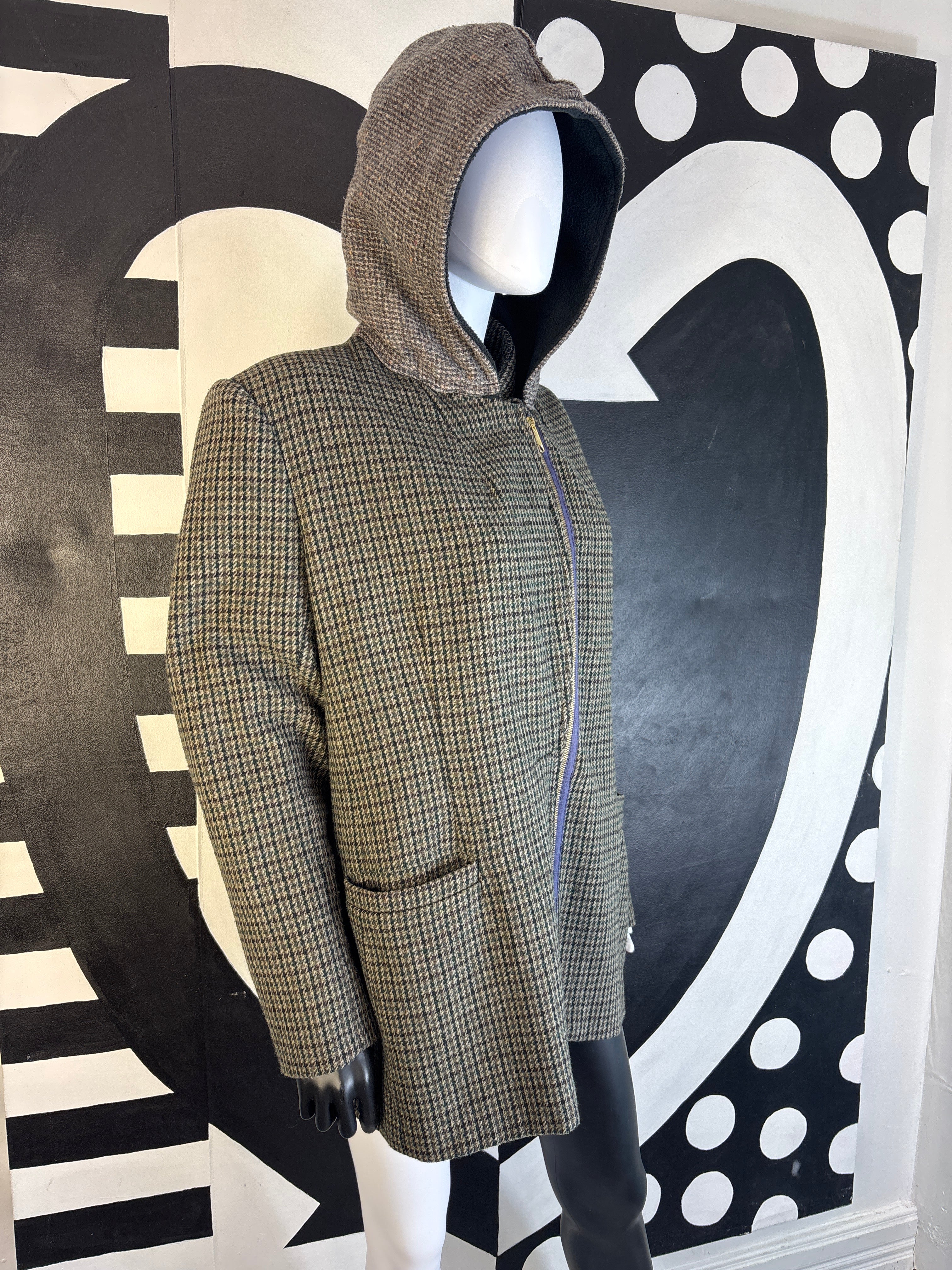 Up cycled Wool Hoodie Sportscoat