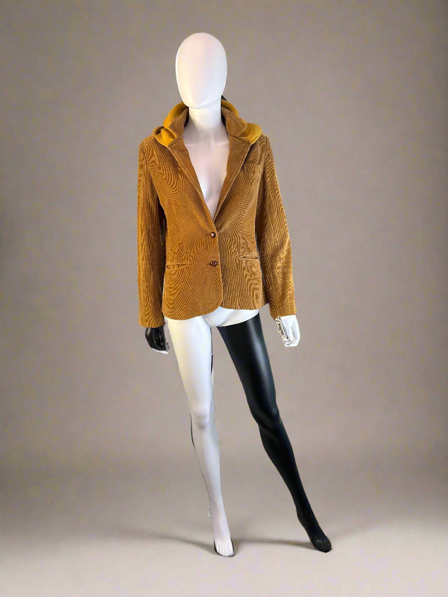 Vintage Cordoroy Hoodie Jacket