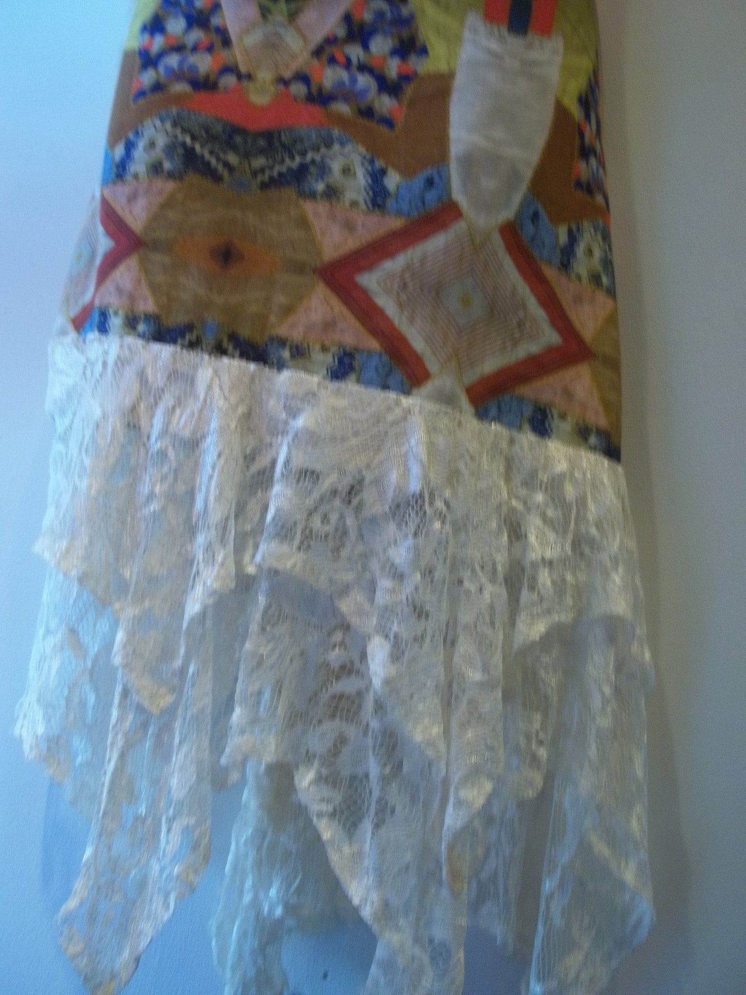 Organic Cotton Knit Patchwork Flapper Dress