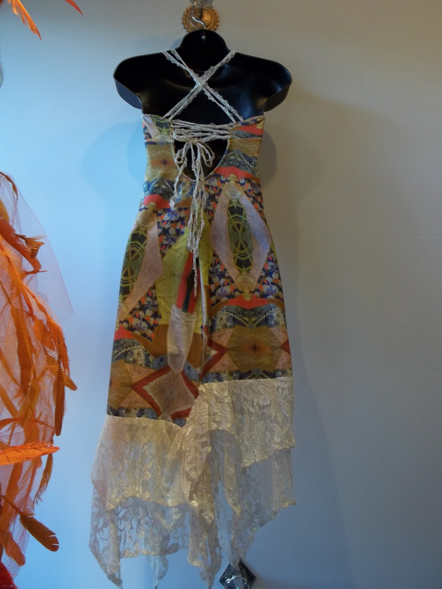 Organic Cotton Knit Patchwork Flapper Dress