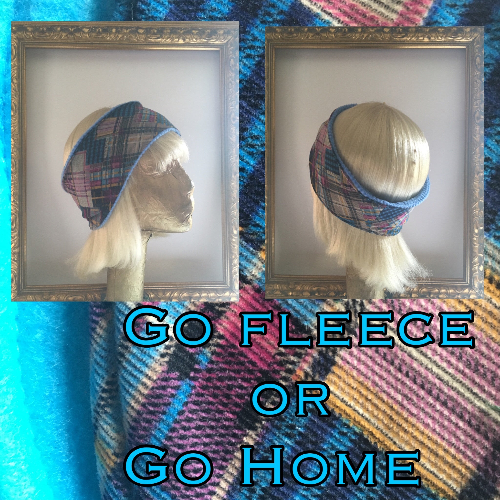 Plaid Corderoy & Fleece Headband