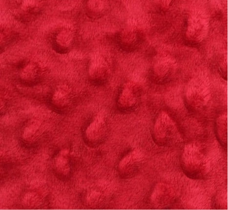 Red Minky Dot Fingerless Gloves