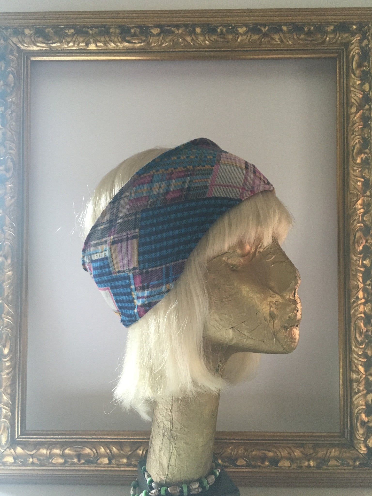 Plaid Corderoy & Fleece Headband
