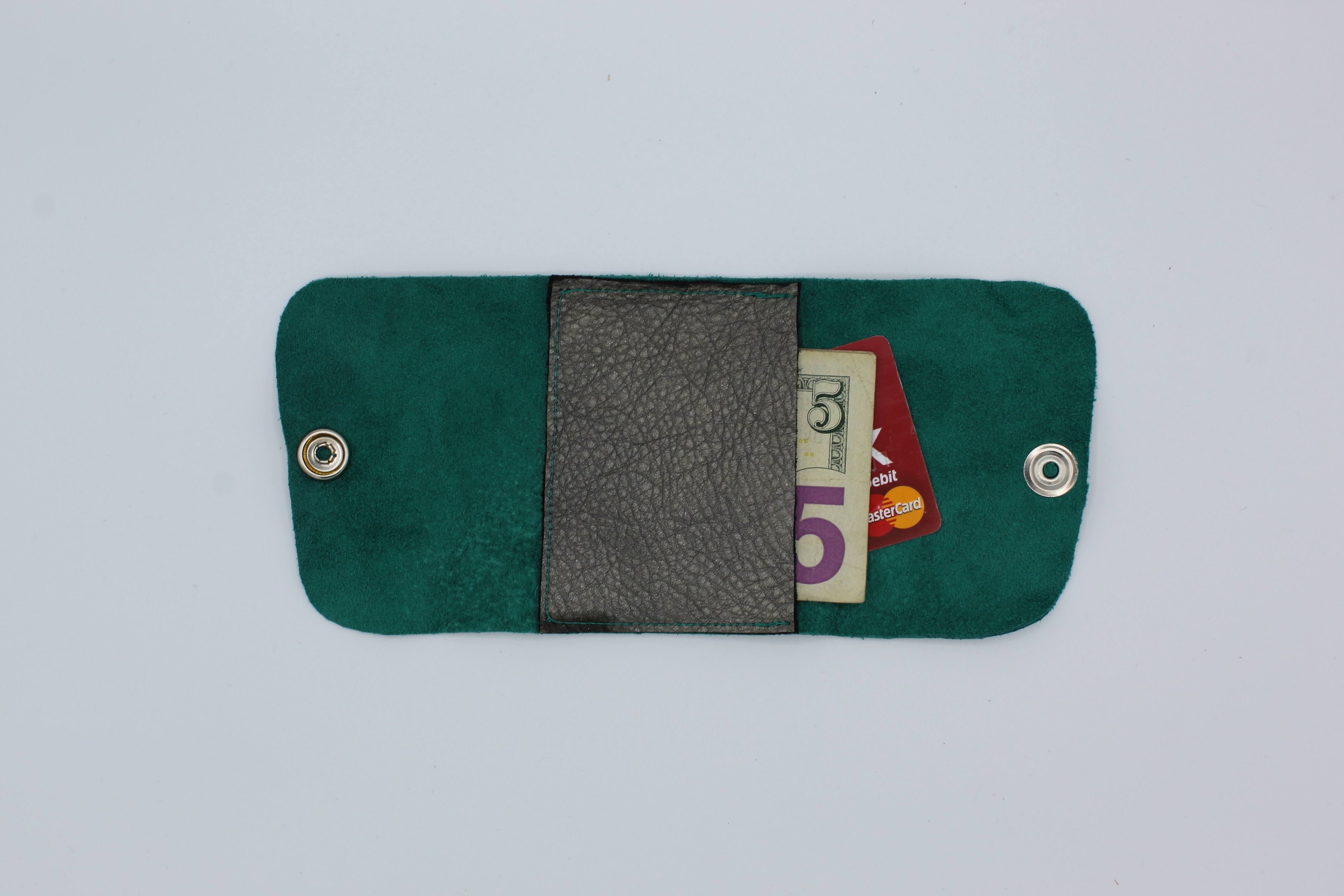 Teal Wokkit: The Leather Wallet for Your Wrist