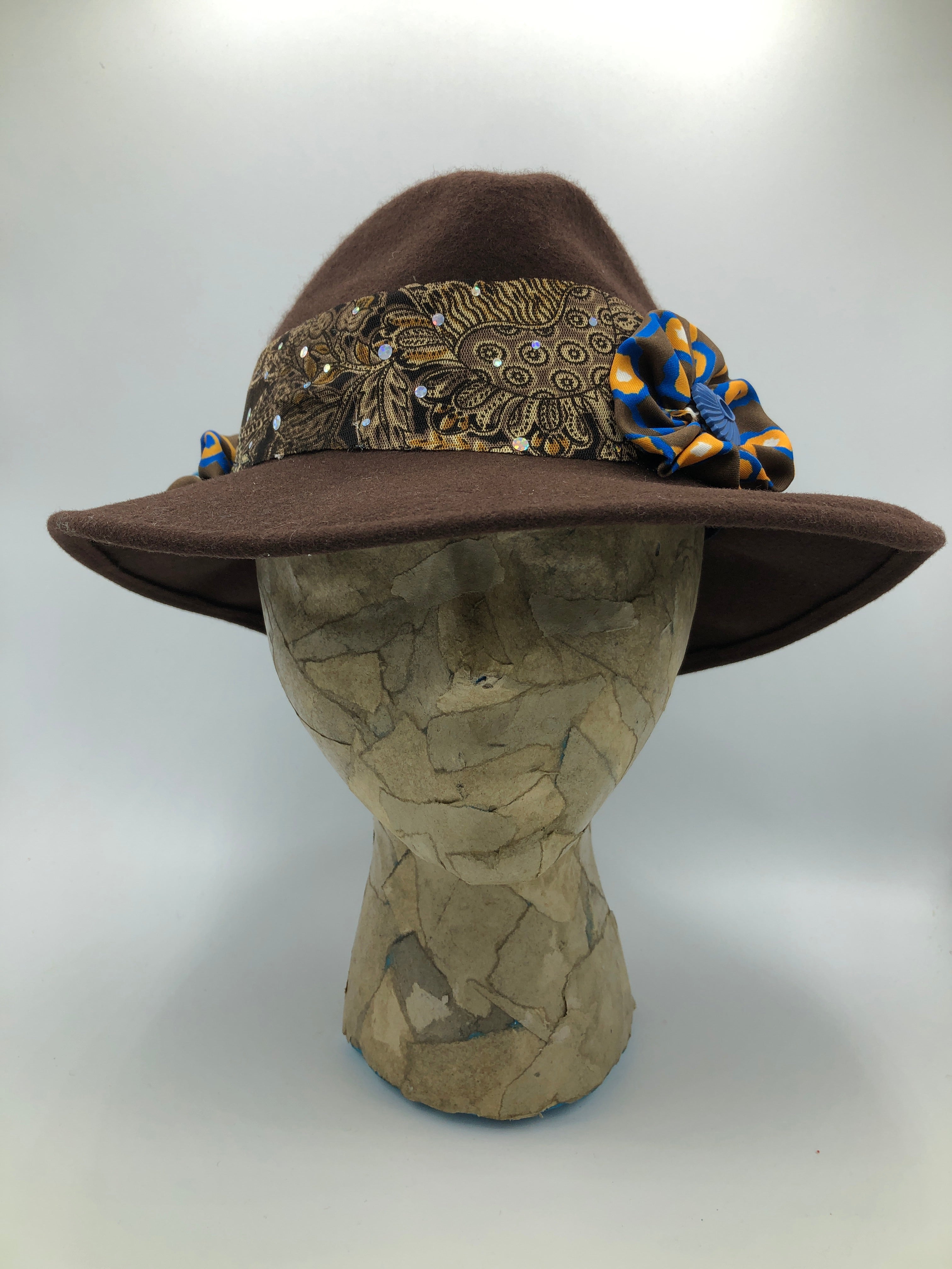 Brown Wool Funky Hat