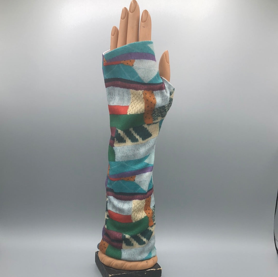 Sweater Collage Art Fingerless Glove