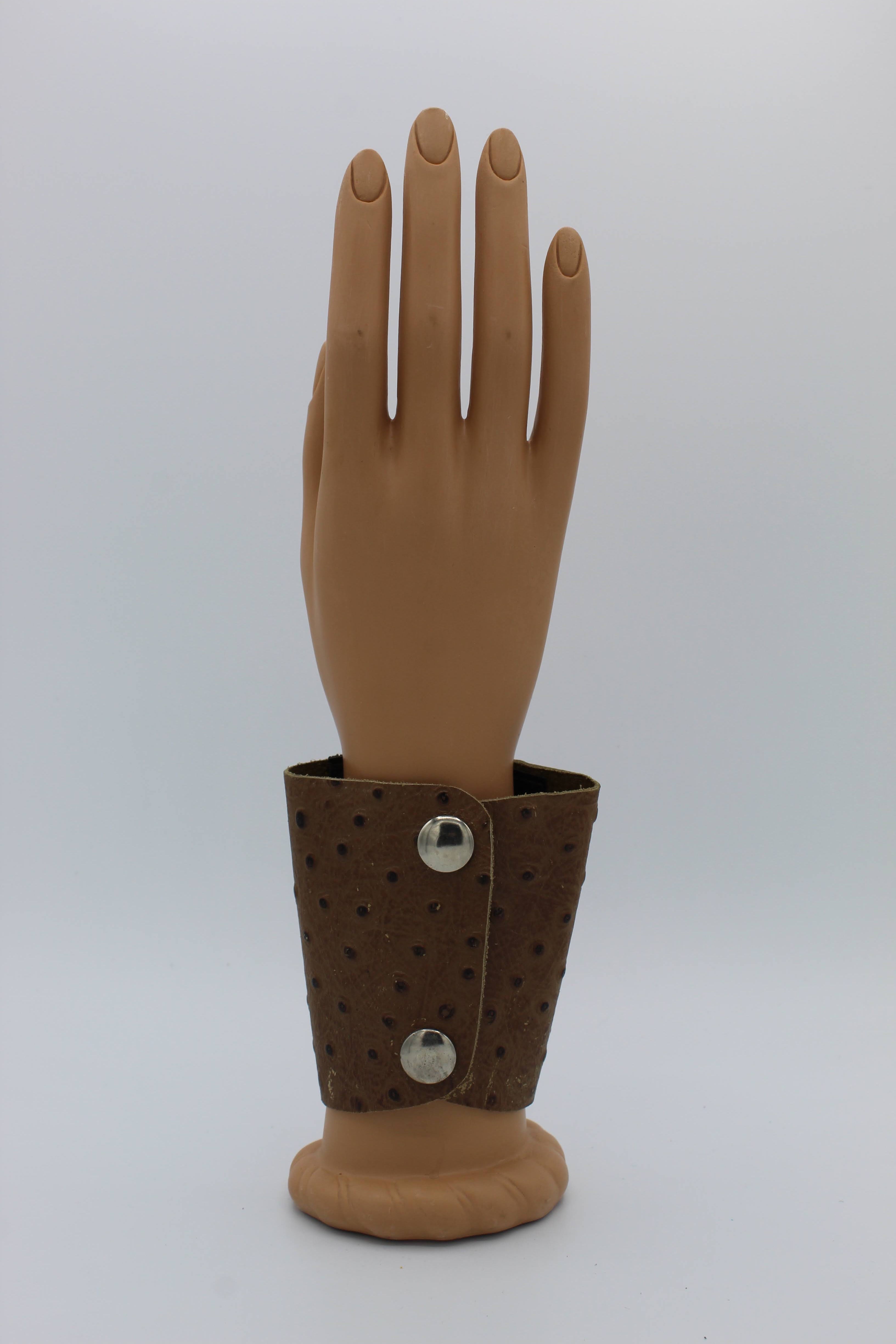 Light Brown Embossed Dotted Leather Wokkit