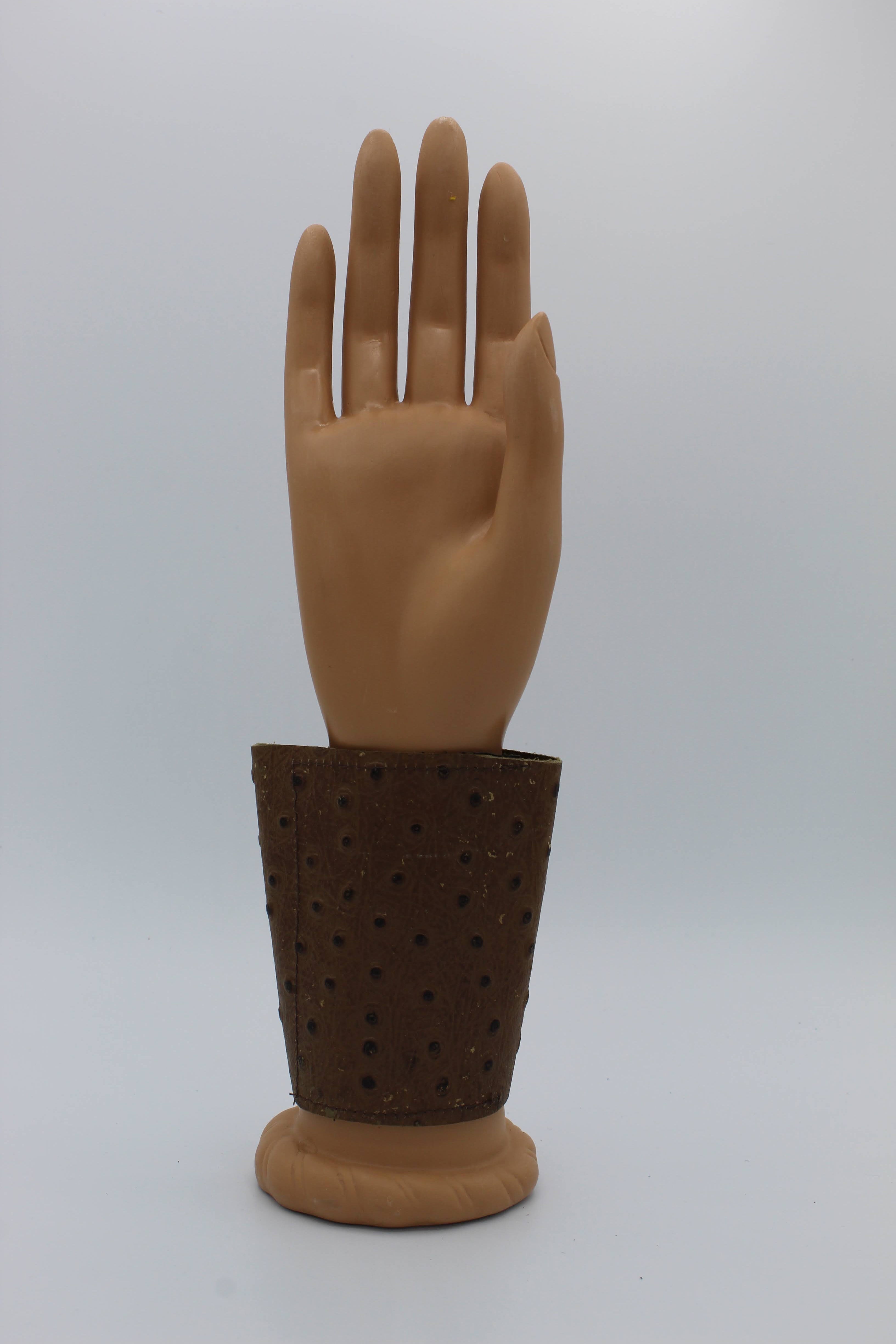 Light Brown Embossed Dotted Leather Wokkit