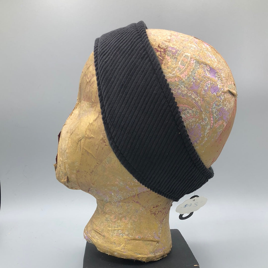 Black Courderoy Fleece Headband