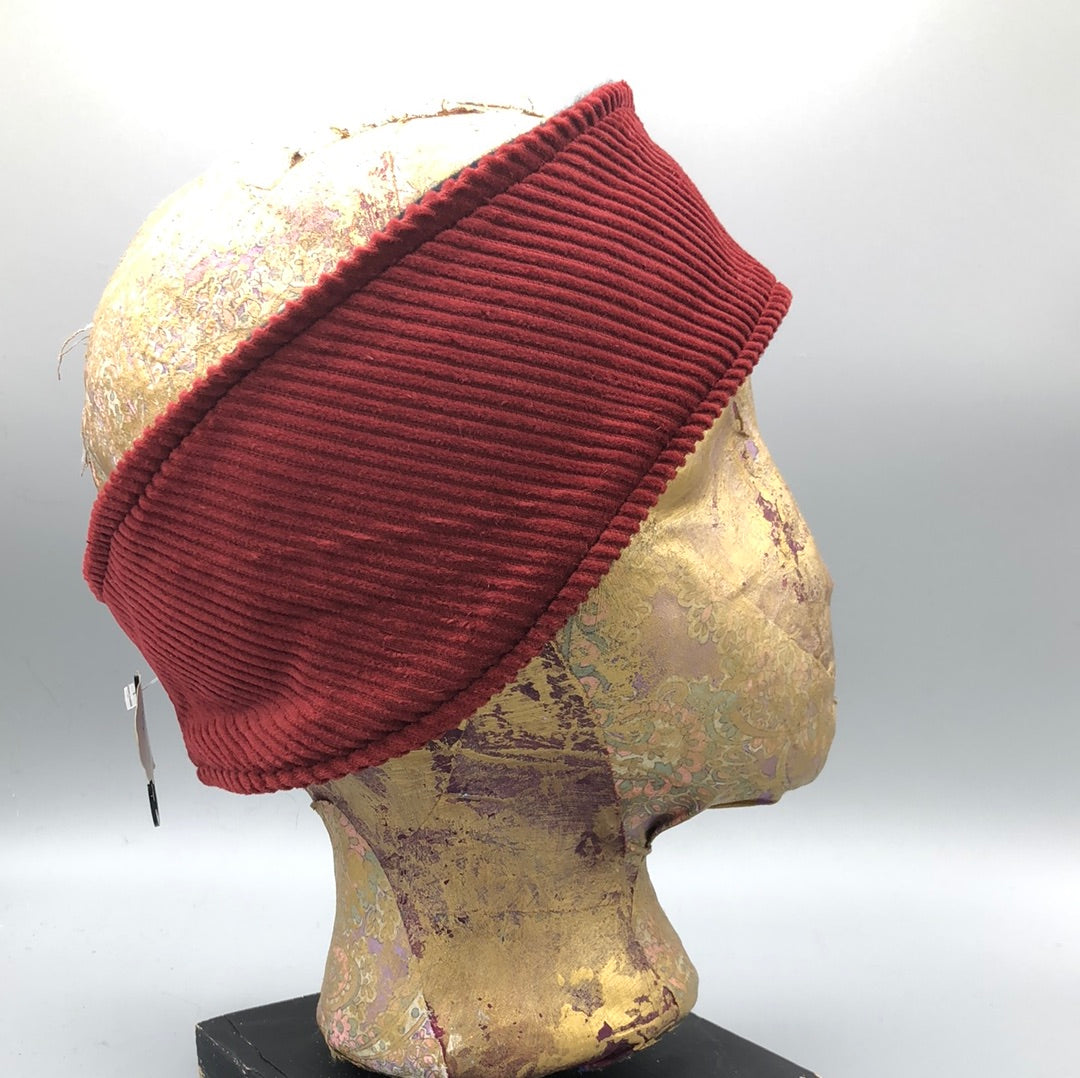 Maroon Courderoy Fleece Headband